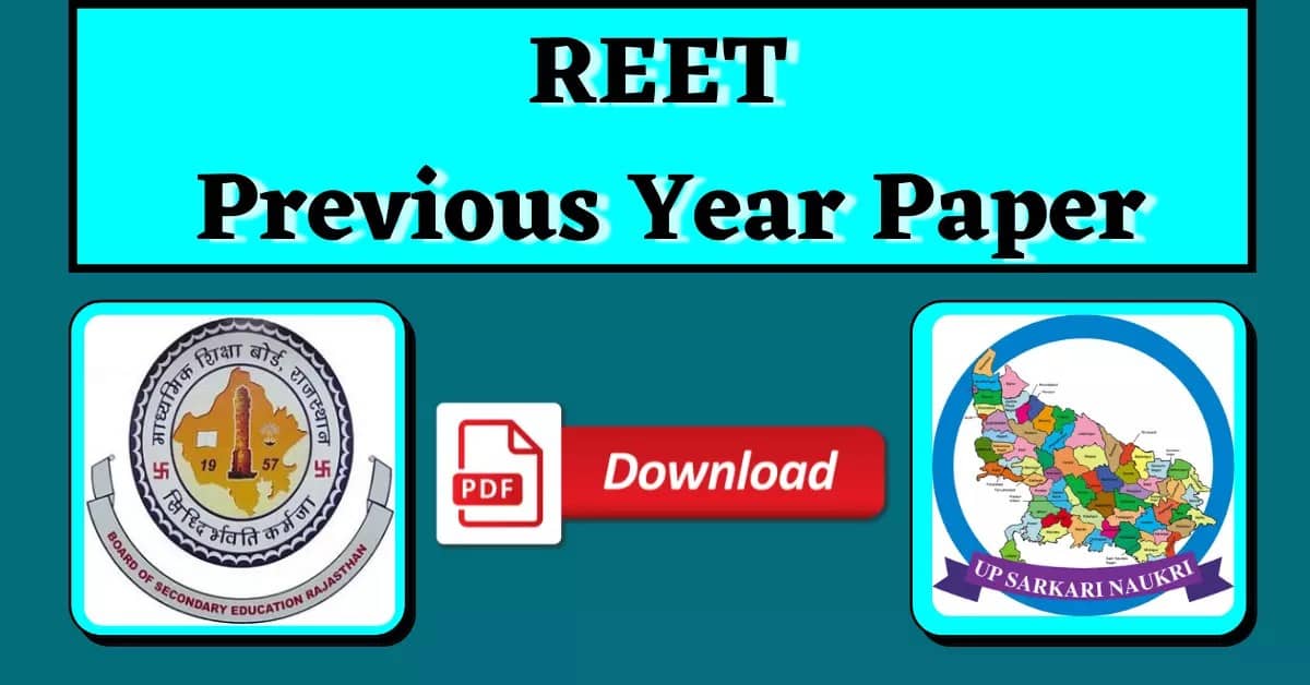 [PDF] REET Previous Year Question Paper Download