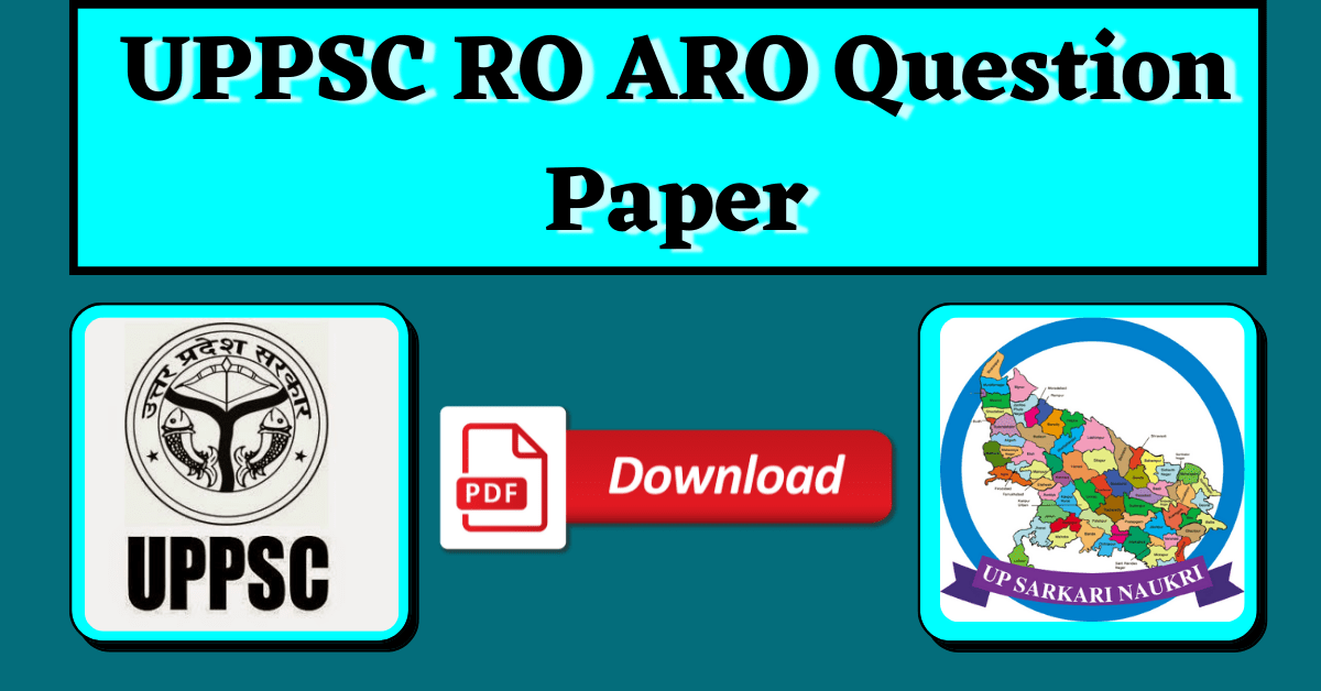 [PDF] UPPSC RO ARO Question Paper in Hindi | English