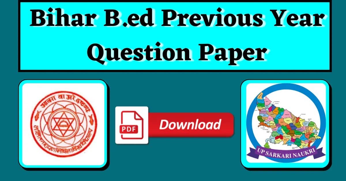 Bihar Bed Question Paper