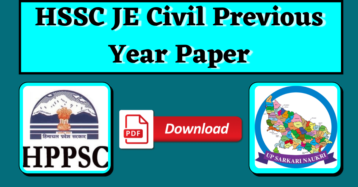 HSSC JE Civil Previous Year Paper