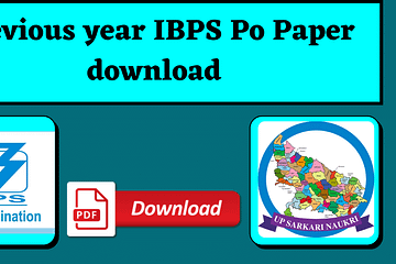 Previous year IBPS Po Paper download