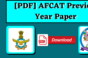 [PDF] AFCAT Previous Year Paper in Hindi & English