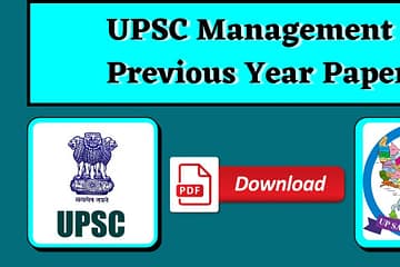 UPSC Management Previous Year Paper
