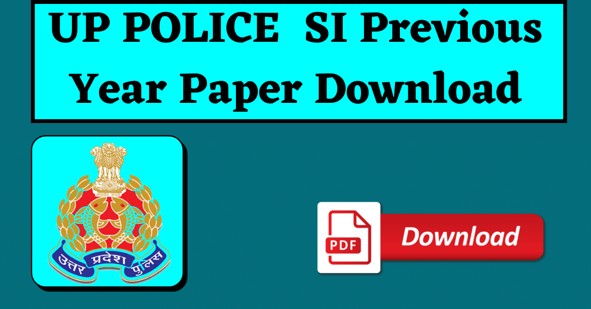 [PDF] UP SI Previous Year Paper Download
