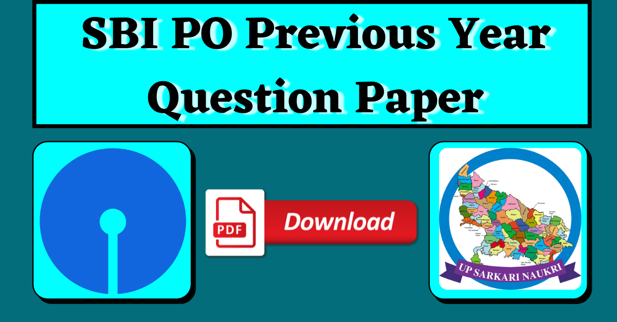 SBI PO Previous Year Question Paper
