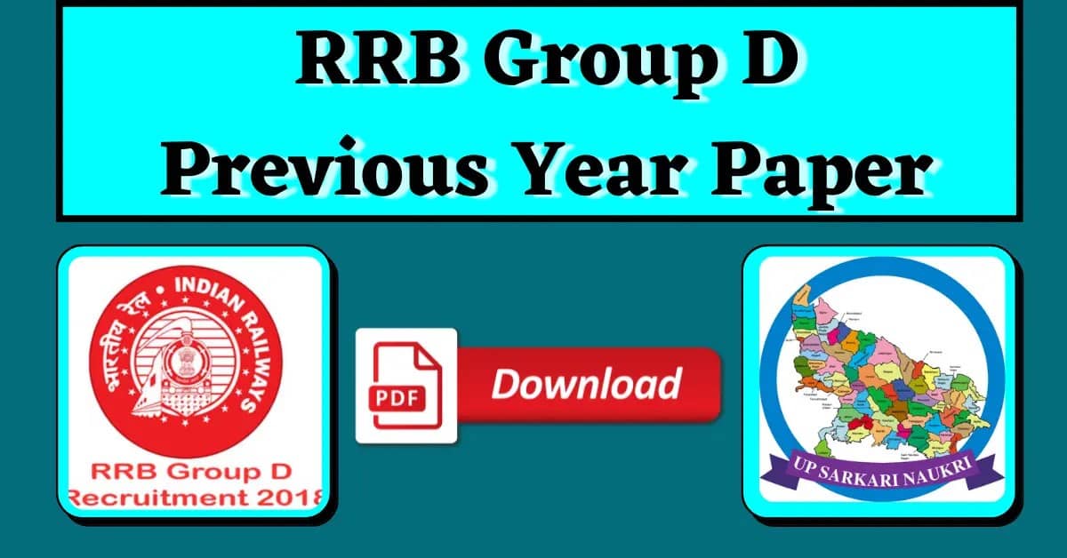 [PDF] RRB Group D Previous Year Paper Download