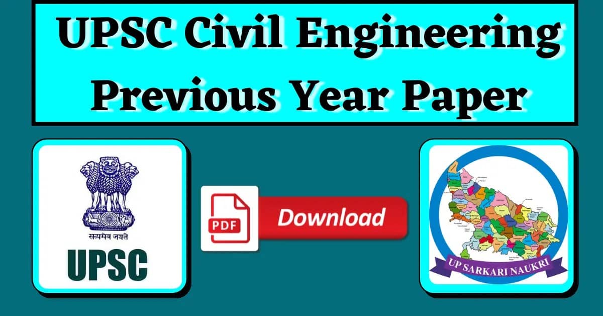 UPSC Civil Engineering Previous Year Paper Download
