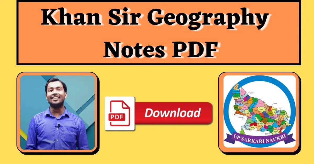 Khan Sir Geography Notes PDF Download in Hindi