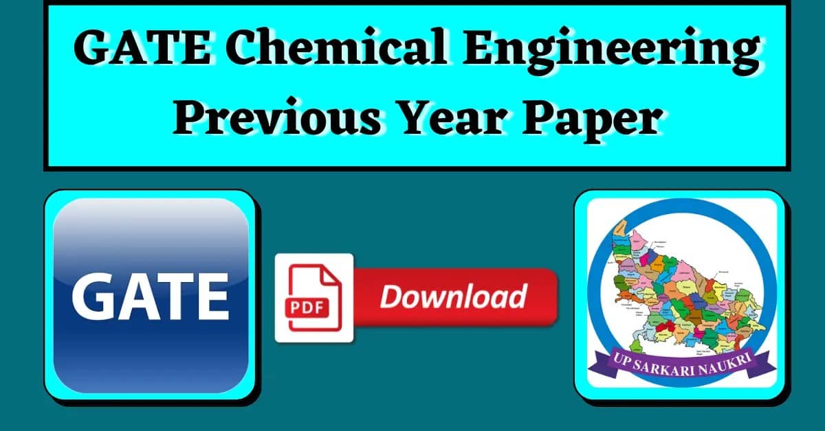 GATE Chemical Engineering Previous Year Paper 2023