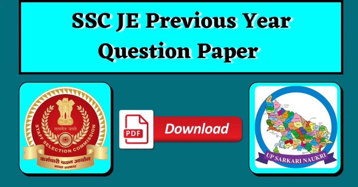 SSC JE Previous Question Papers
